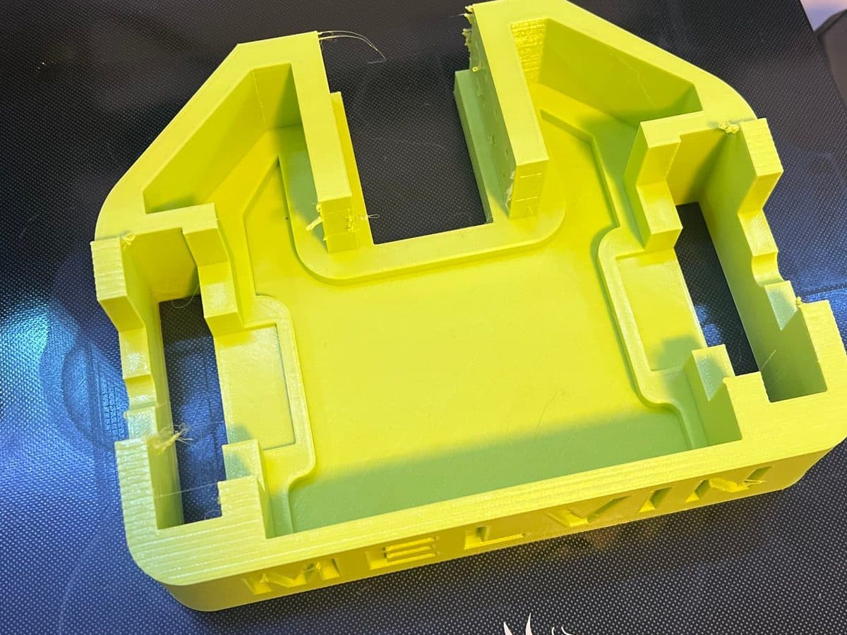 Bare V4 TPU chassis fresh off the print bed